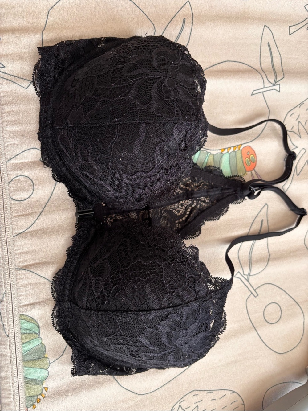 PINK Victoria's Secret Black Lace Underwire Bra